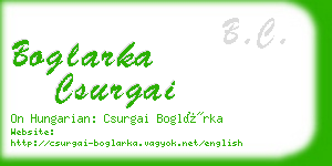 boglarka csurgai business card